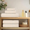 vidaXL Asciugamani da bagno FROGN 10 pz Crema 100x150 cm 360 g/m² - Image 2 of 5