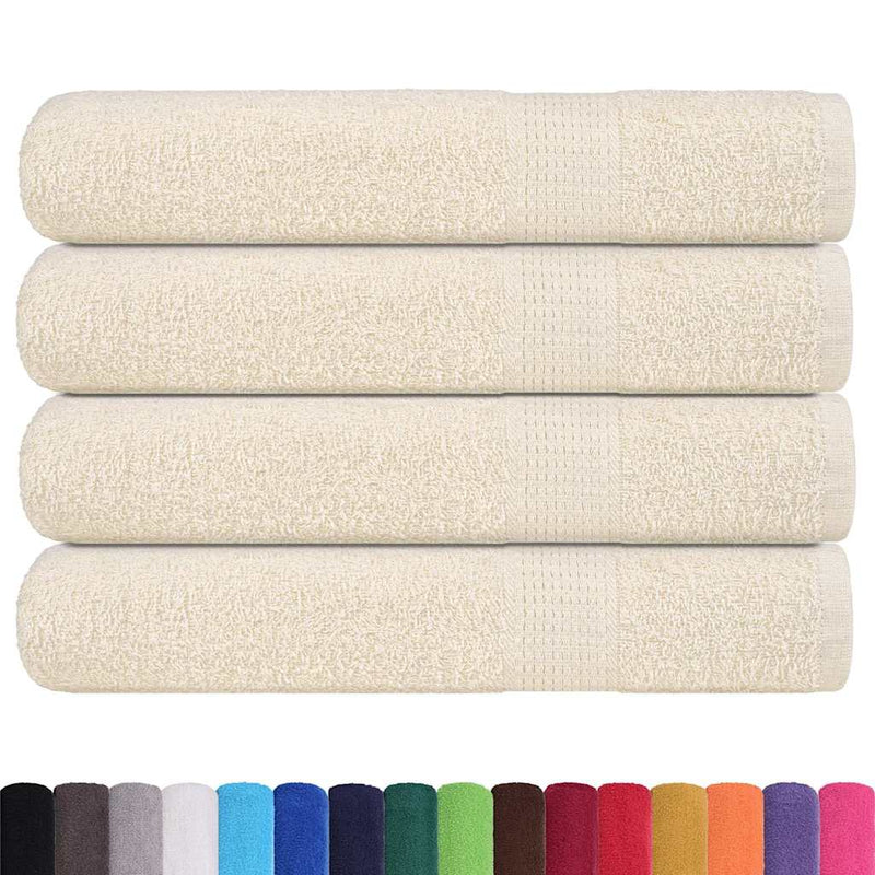 Asciugamani per sauna FROGN 4 pezzi Crema 80×200 cm 360 g/m² - Image 1 of 5
