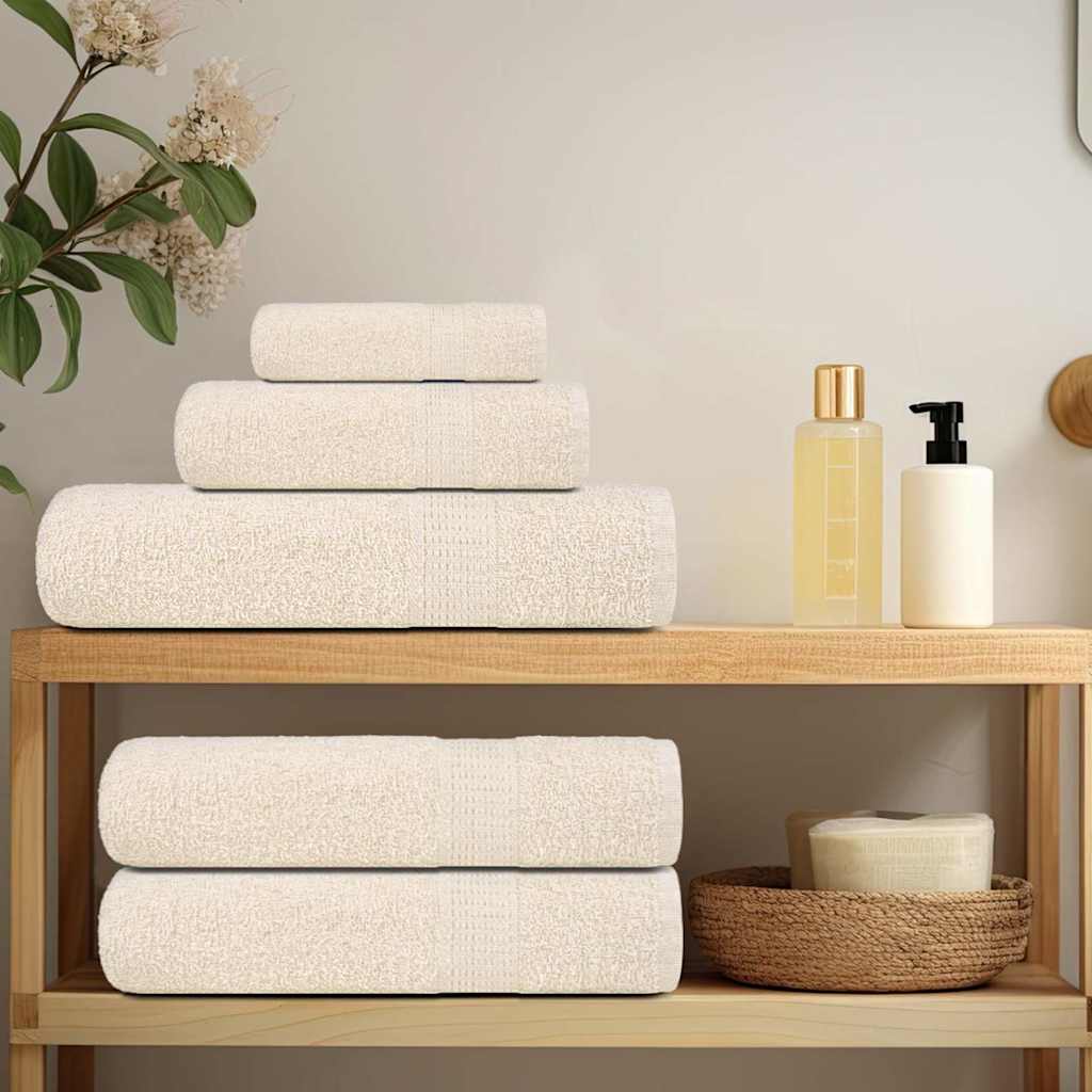 Asciugamani per sauna FROGN 4 pezzi Crema 80×200 cm 360 g/m² - Image 2 of 5