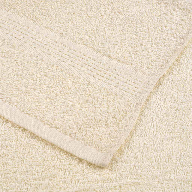 vidaXL Asciugamani per sauna FROGN 10 pezzi Crema 80x200 cm 360 g/m² - Image 4 of 5