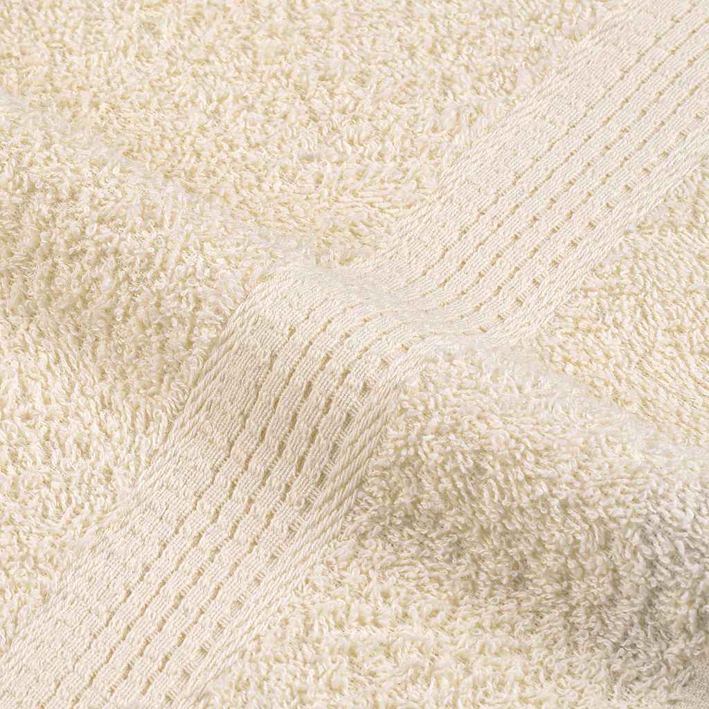 vidaXL Asciugamani per sauna FROGN 10 pezzi Crema 80x200 cm 360 g/m² - Image 5 of 5