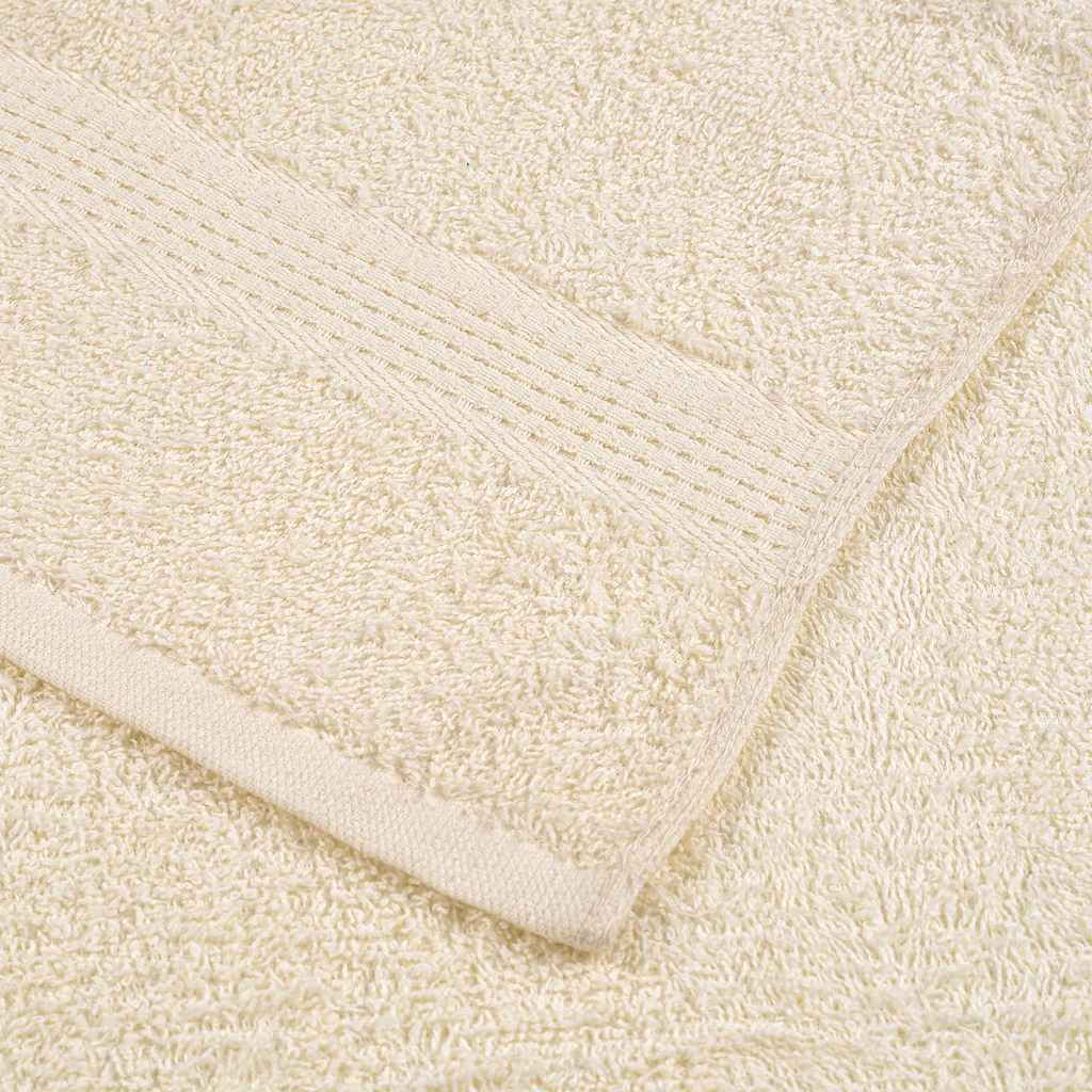vidaXL Asciugamani FROGN 10 pz Crema 100x200 cm 360 g/m² - Image 4 of 5