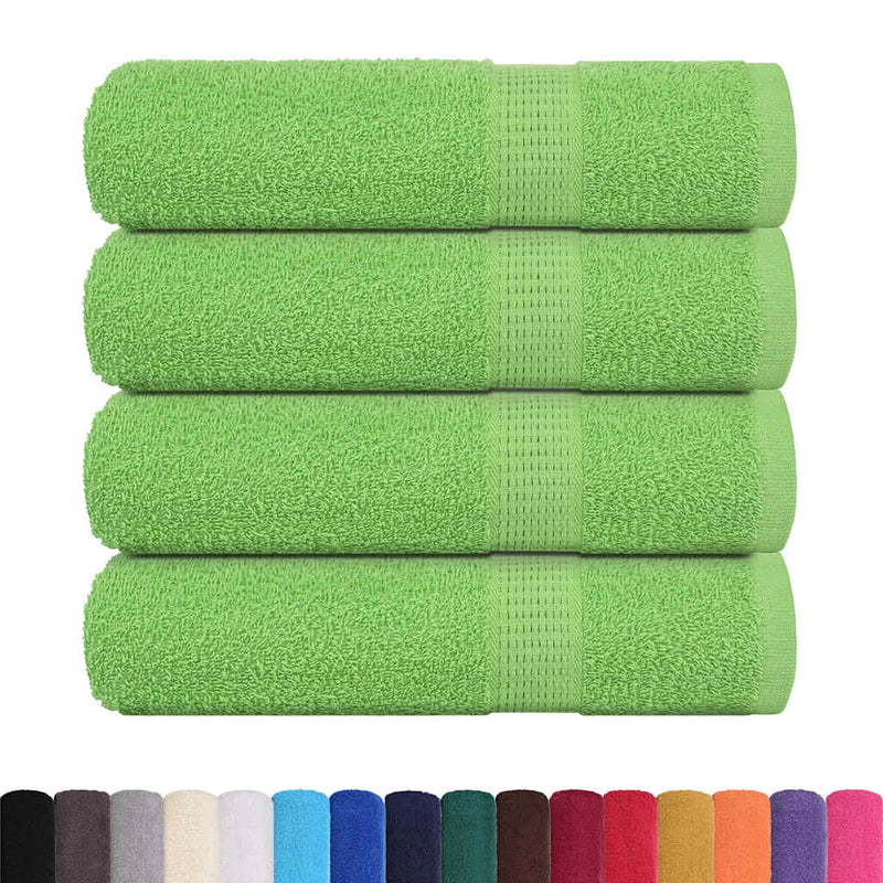 vidaXL FROGN Bath Towels 4 pcs Apple Green 100x150 cm 360 g/m² - Image 1 of 10