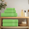 vidaXL Asciugamani per sauna FROGN 4 pezzi Verde mela 80x200 cm 360 g/m² - Image 2 of 5