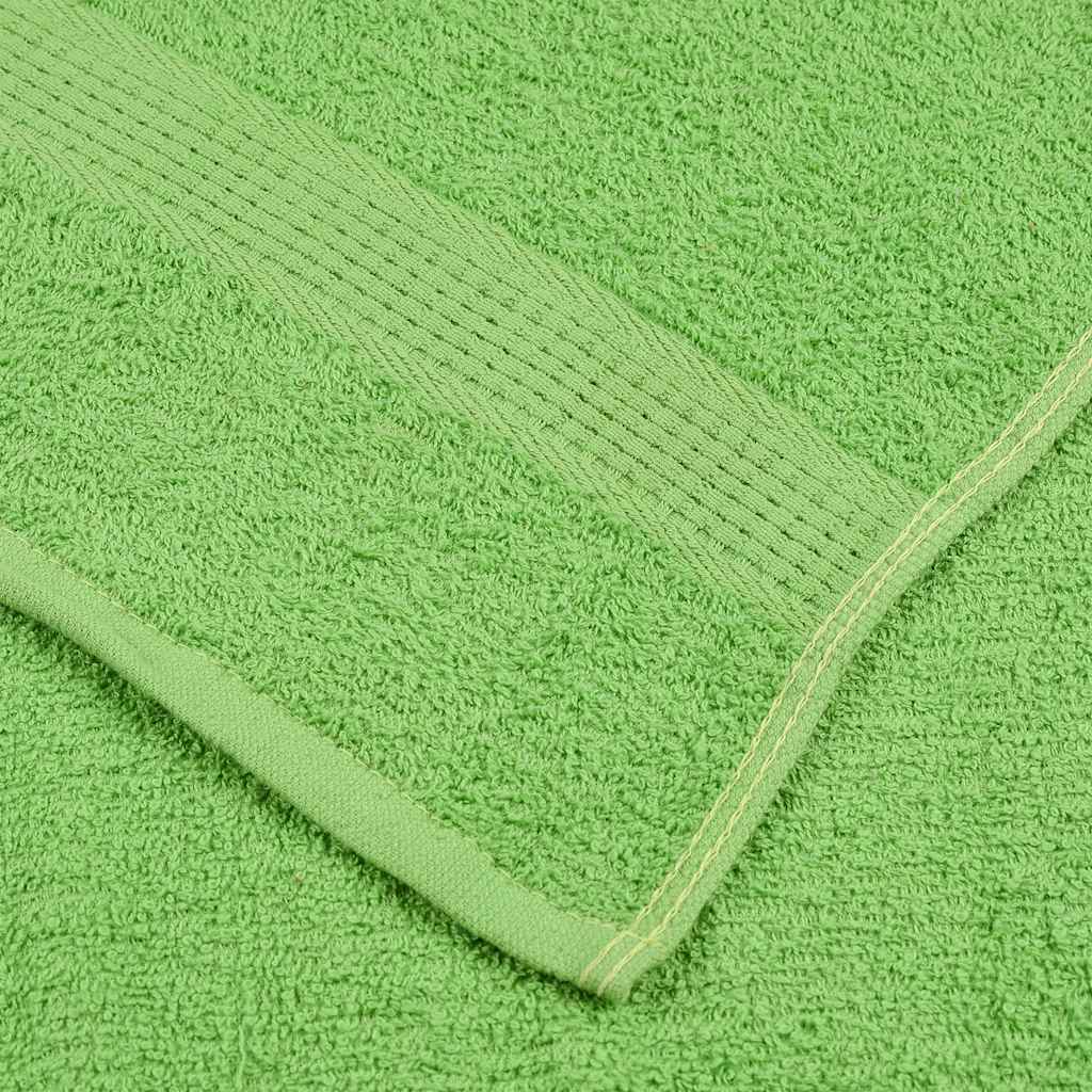 vidaXL Asciugamani per sauna FROGN 4 pezzi Verde mela 80x200 cm 360 g/m² - Image 4 of 5