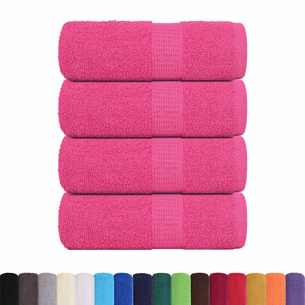vidaXL Asciugamani per ospiti FROGN 4 pz Rosa 30x50 cm 360 g/m² - Image 1 of 5