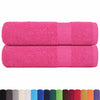 vidaXL Asciugamani FROGN 2 pz Rosa 50x100 cm 360 g/m² - Image 1 of 5