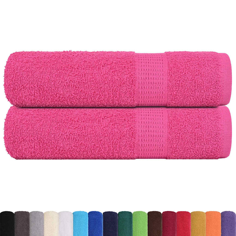 vidaXL Asciugamani da Doccia FROGN 2 pz Rosa 70x140 cm 360 g/m² - Image 1 of 5