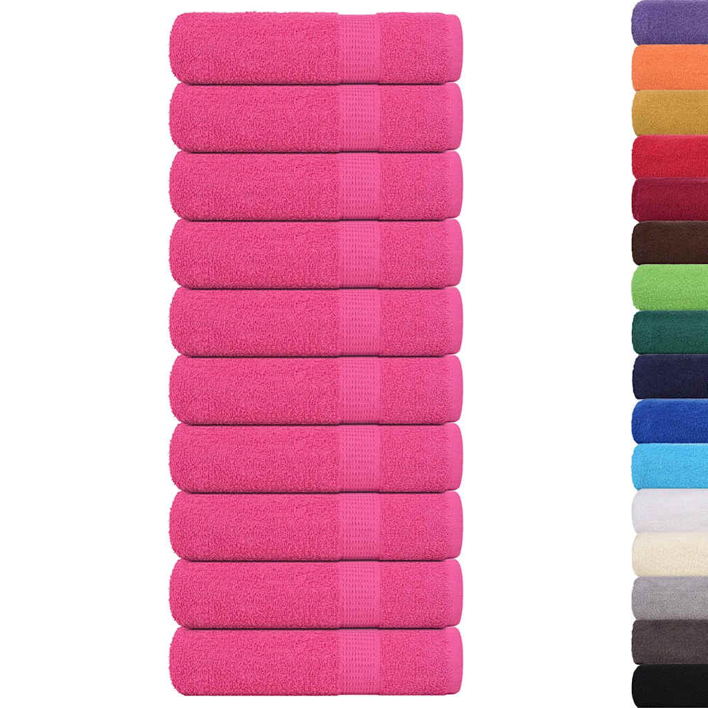 vidaXL Asciugamani da Doccia FROGN 10 pz Rosa 70x140 cm 360 g/m² - Image 1 of 5