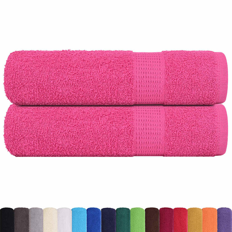 vidaXL Asciugamani da bagno FROGN 2 pz Rosa 100x150 cm 360 g/m² - Image 1 of 5