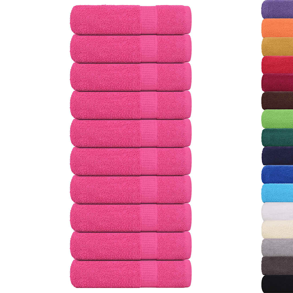 vidaXL Asciugamani da bagno FROGN 10 pz Rosa 100x150 cm 360 g/m² - Image 1 of 5