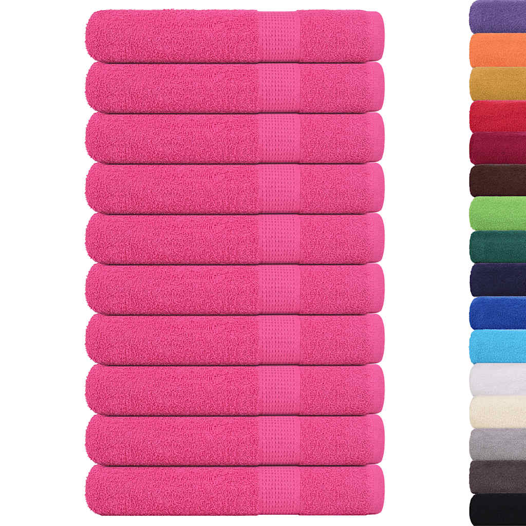 vidaXL Asciugamani per sauna FROGN 10 pezzi Rosa 80x200 cm 360 g/m² - Image 1 of 5