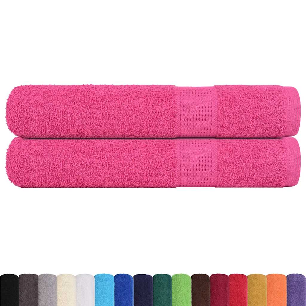 vidaXL Asciugamani FROGN 2 pz Rosa 100x200 cm 360 g/m² - Image 1 of 5