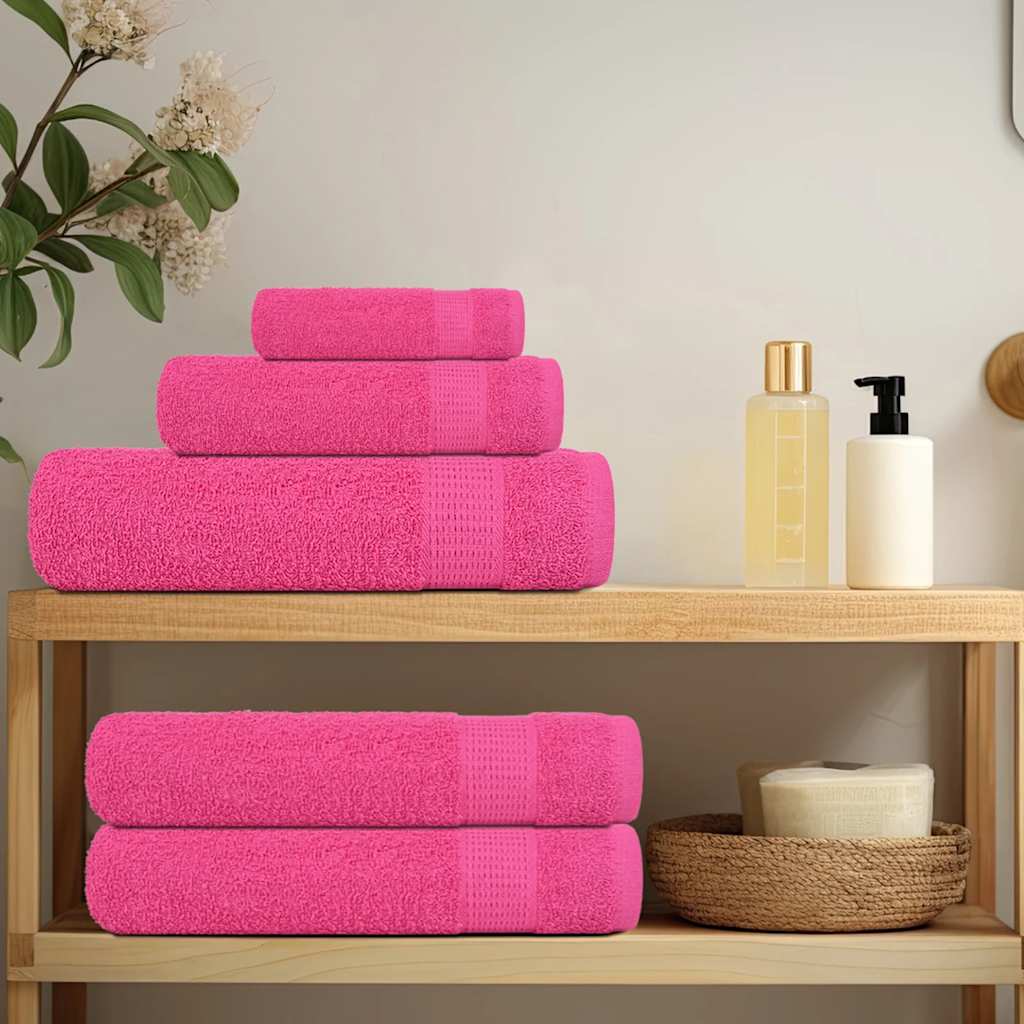 vidaXL Asciugamani FROGN 2 pz Rosa 100x200 cm 360 g/m² - Image 2 of 5