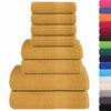 vidaXL Set di asciugamani 8 pezzi FROGN Oro 360 g/m² - Image 1 of 5