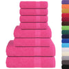 vidaXL Set di asciugamani 8 pezzi FROGN Rosa 360 g/m² - Image 1 of 5