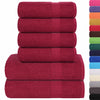 vidaXL Set di asciugamani 6 pezzi FROGN Bordeaux 360 g/m² - Image 1 of 5