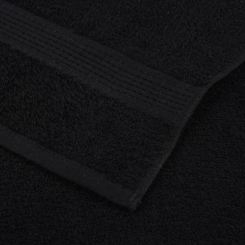 vidaXL Set di asciugamani 6 pezzi FROGN Nero 360 g/m² - Image 3 of 5