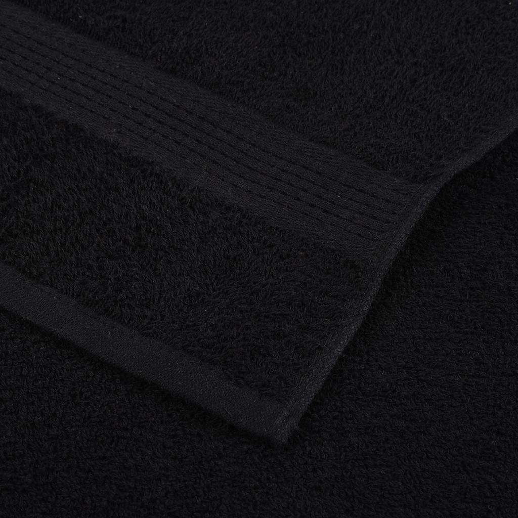 vidaXL Set di asciugamani 12 pezzi FROGN Nero 360 g/m² - Image 4 of 5