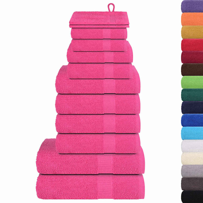vidaXL Set di asciugamani 12 pezzi FROGN Rosa 360 g/m² - Image 1 of 5