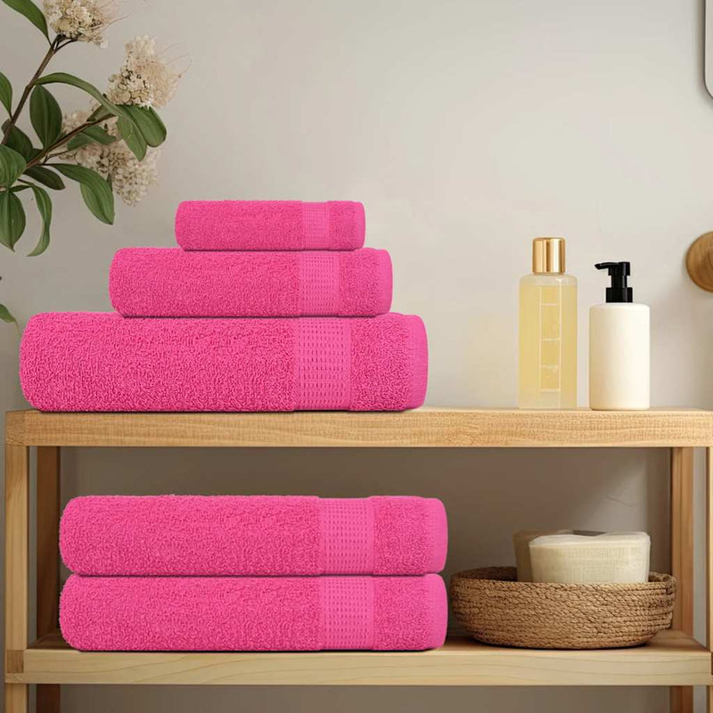vidaXL Set di asciugamani 12 pezzi FROGN Rosa 360 g/m² - Image 2 of 5