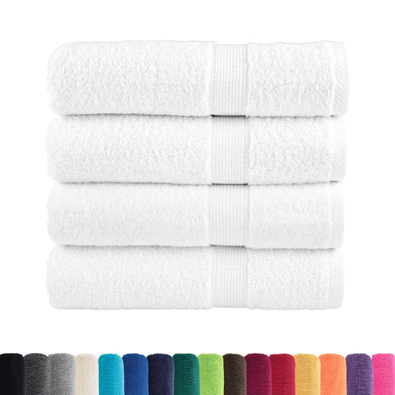 vidaXL Asciugamani Premium SOLUND 4 pz Bianco 50x100 cm 600 g/m² - Image 1 of 5