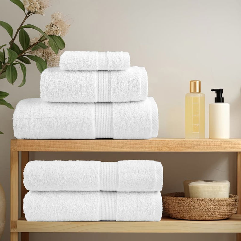 vidaXL Asciugamani da doccia premium SOLUND 25 pezzi bianchi 70x140 cm 600 g/m² - Image 2 of 5