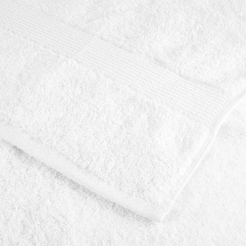vidaXL Asciugamani da doccia premium SOLUND 25 pezzi bianchi 70x140 cm 600 g/m² - Image 4 of 5