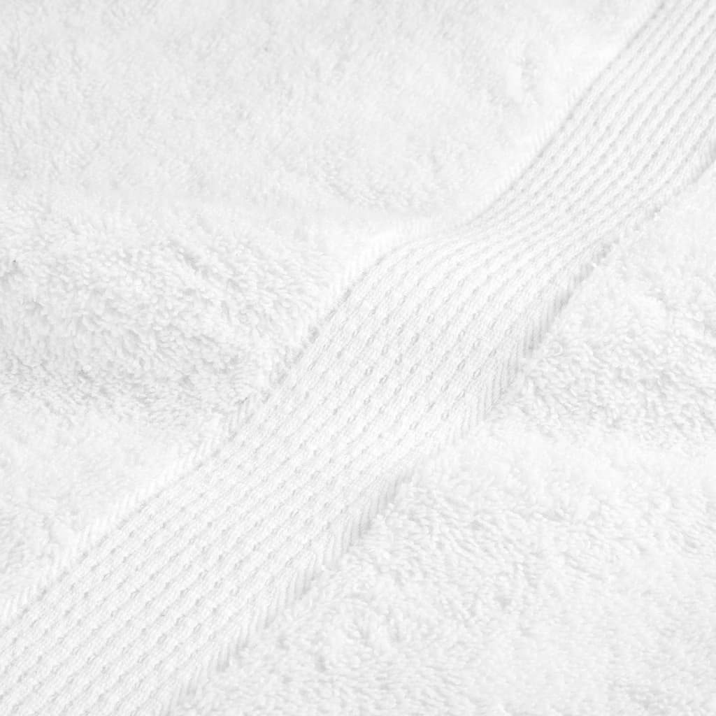 vidaXL Asciugamani da doccia premium SOLUND 25 pezzi bianchi 70x140 cm 600 g/m² - Image 5 of 5