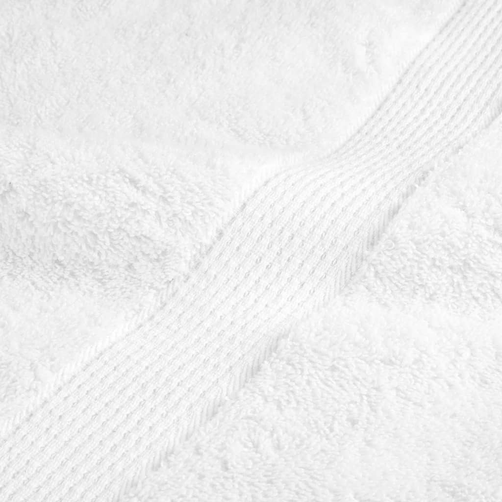 vidaXL Asciugamani da bagno Premium SOLUND 10 pz Bianco 100x150 cm 600 g/m² - Image 5 of 5