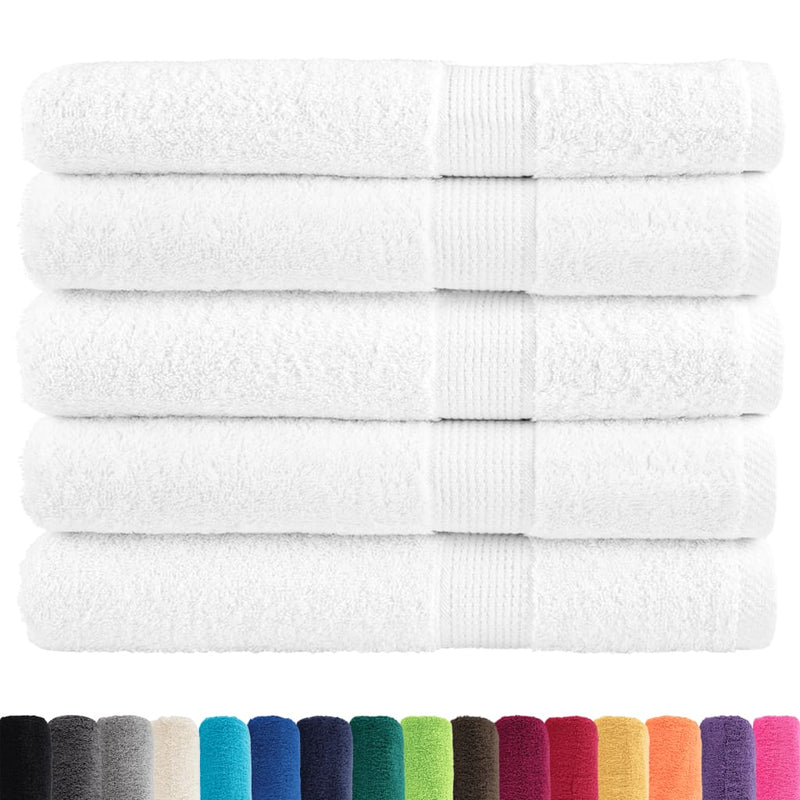 vidaXL Asciugamani per sauna Premium SOLUND 50 pz Bianco 80x200 cm 600 g/m² - Image 1 of 5