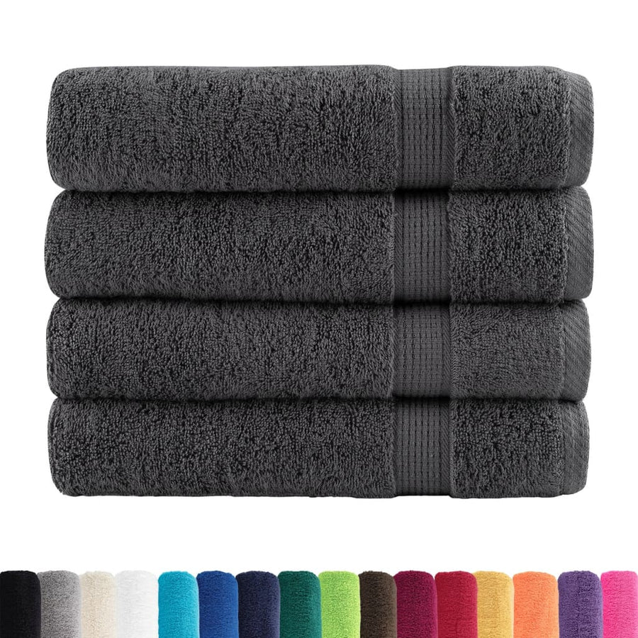 Asciugamani Premium SOLUND 4 pz Antracite 50x100 cm 600 g/m² - immagine 1 | SolPatio