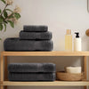 vidaXL Asciugamani Premium SOLUND 4 pz Antracite 50x100 cm 600 g/m² - Image 2 of 5