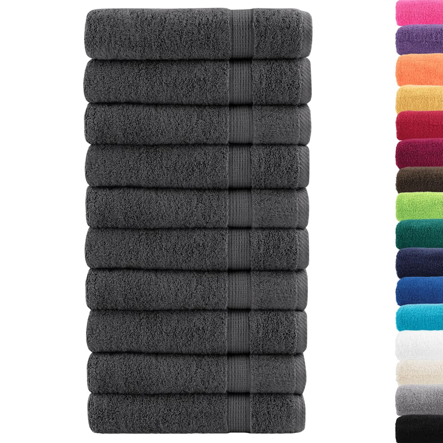 Asciugamani Premium SOLUND 10 pz Antracite 50x100 cm 600 g/m² - immagine 1 | SolPatio