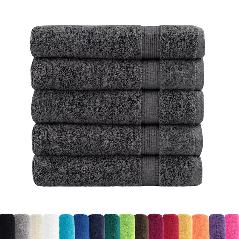 vidaXL Asciugamani da bagno Premium SOLUND 50 pz Antracite 100x150 cm 600 g/m² - Image 1 of 5