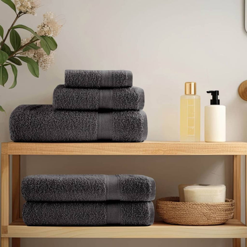 vidaXL Asciugamani da bagno Premium SOLUND 50 pz Antracite 100x150 cm 600 g/m² - Image 2 of 5