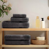 vidaXL Asciugamani Premium SOLUND 2 pz Antracite 100x200 cm 600 g/m² - Image 2 of 5