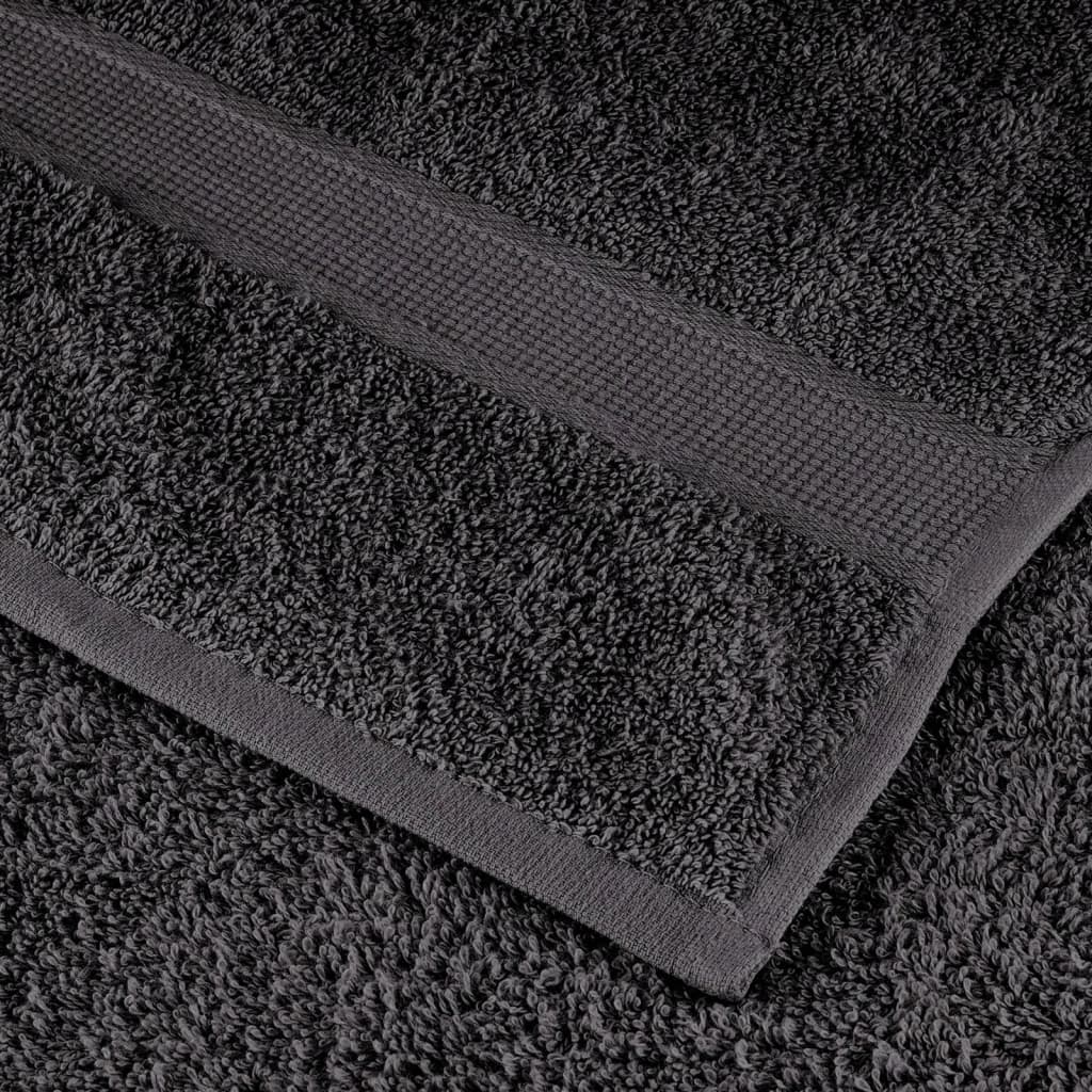 vidaXL Asciugamani Premium SOLUND 2 pz Antracite 100x200 cm 600 g/m² - Image 3 of 5