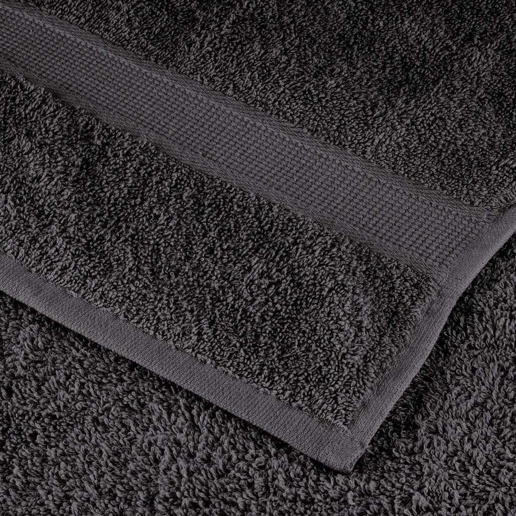 Set 10 Maxi Asciugamani, Antracite 100x200cm in Cotone Premium 600 gsm Certificato OEKO-TEX - Image 3 of 5