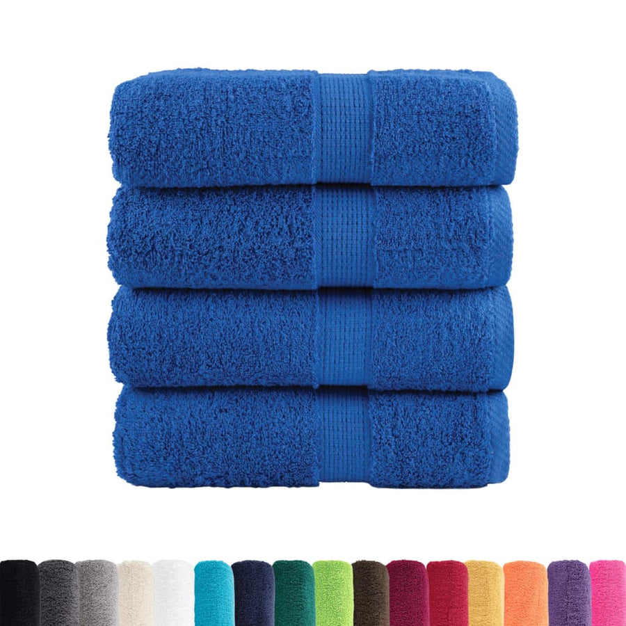 Asciugamani Premium SOLUND 4 pz Blu 30x30 cm 600 g/m² - immagine 1 | SolPatio