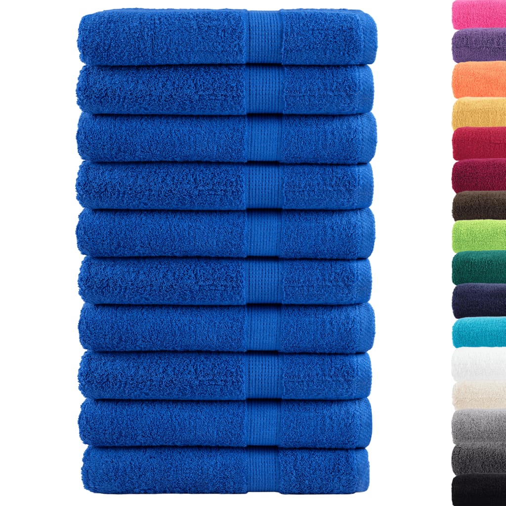 vidaXL Asciugamani Premium SOLUND 10 pz Blu 100x200 cm 600 g/m² - Image 1 of 5