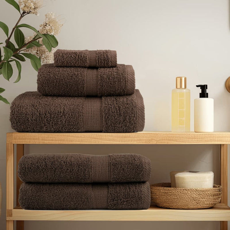 vidaXL Asciugamani Premium SOLUND 10 pz Marrone 50x100 cm 600 g/m² - Image 2 of 5