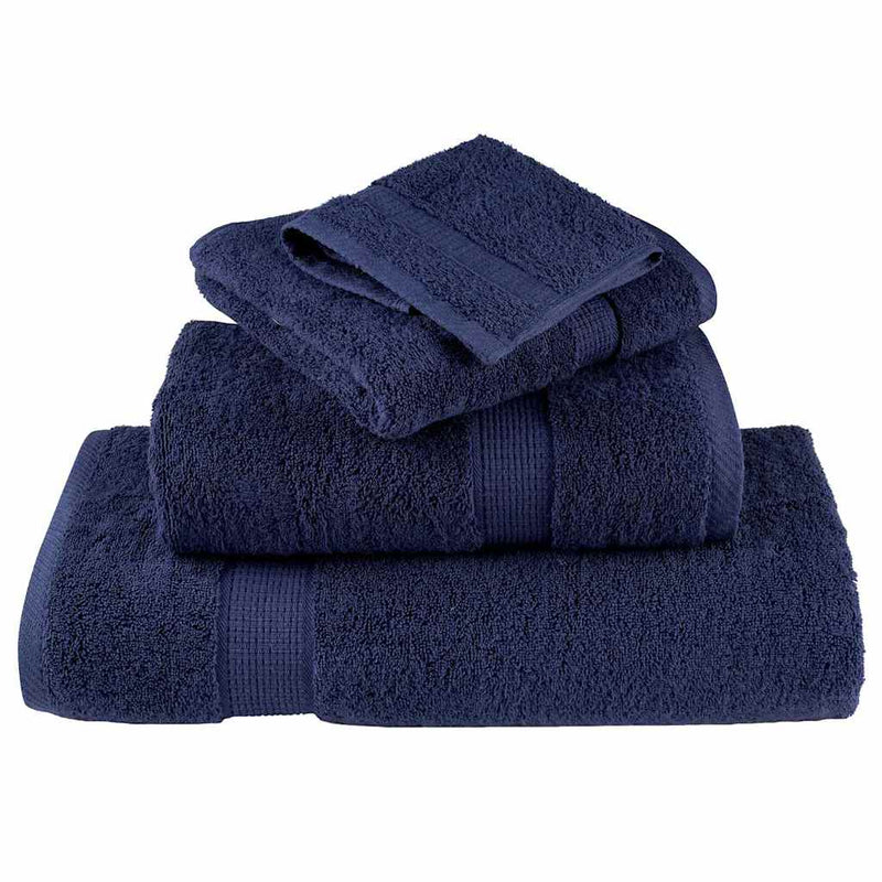 vidaXL Asciugamano per Ospiti SOLUND 4 pcs Blu navy 15 x 21 cm 550 gsm - Image 3 of 6