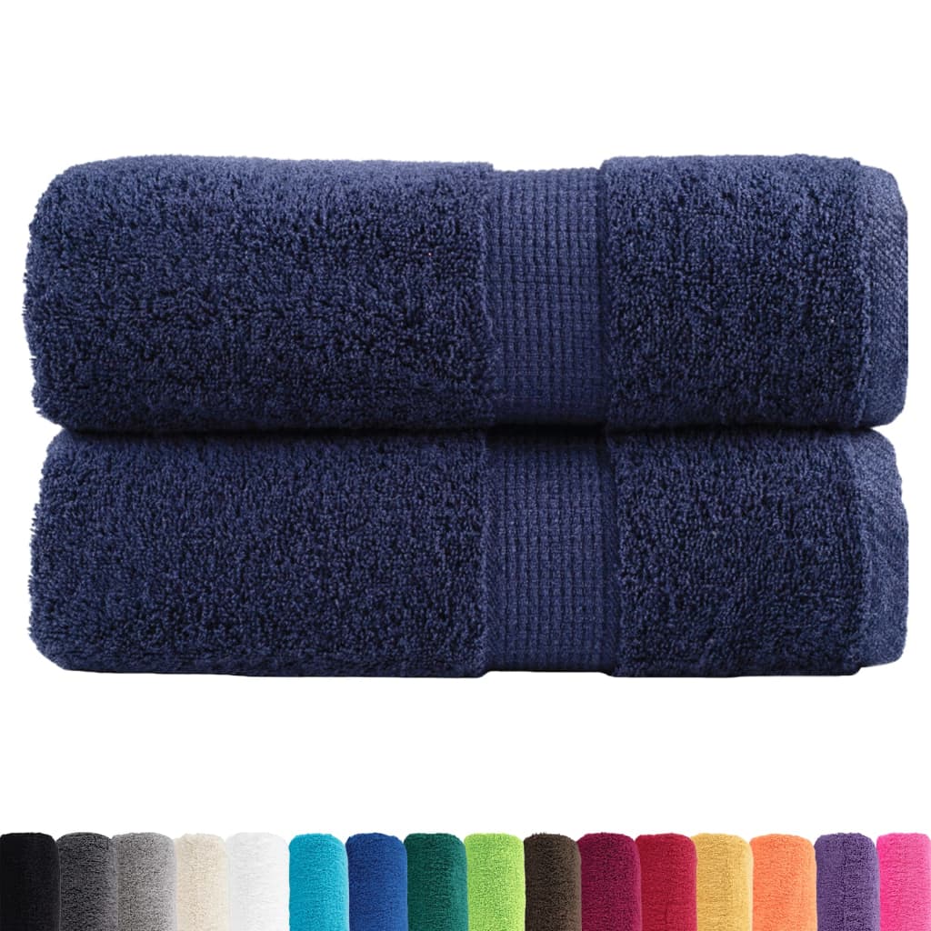 vidaXL Asciugamani Premium SOLUND 2 pz Blu Navy 30x30 cm 600 g/m² - Image 1 of 5