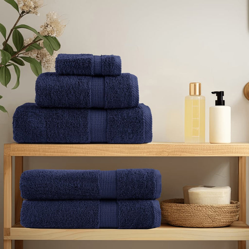vidaXL Asciugamani per ospiti Premium SOLUND 2 pz Blu navy 30x50 cm 600 g/m² - Image 2 of 5