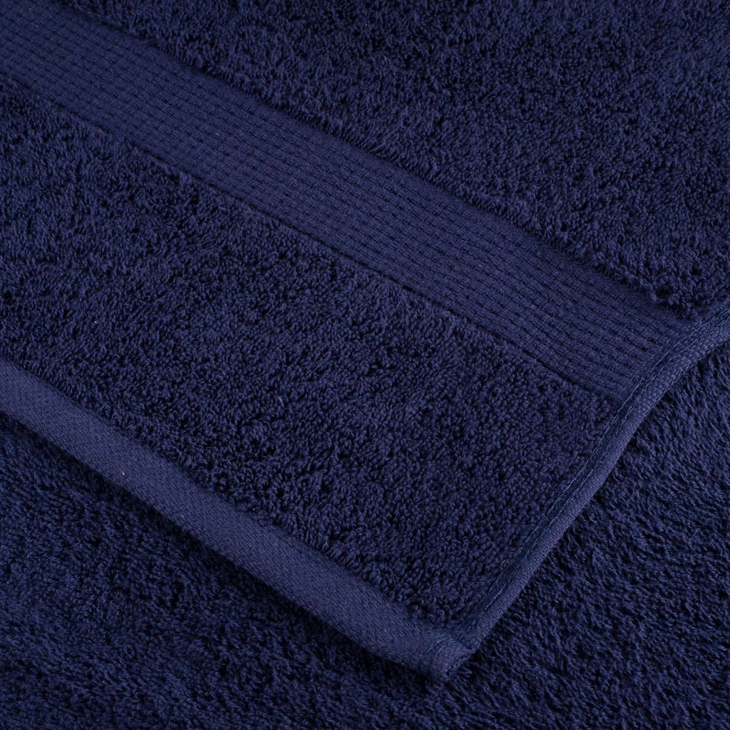 vidaXL Asciugamani per ospiti Premium SOLUND 2 pz Blu navy 30x50 cm 600 g/m² - Image 4 of 5