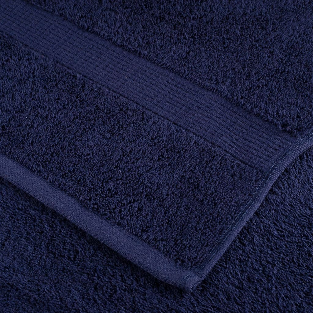 vidaXL Asciugamani per ospiti Premium SOLUND 4 pz Blu navy 30x50 cm 600 g/m² - Image 4 of 5