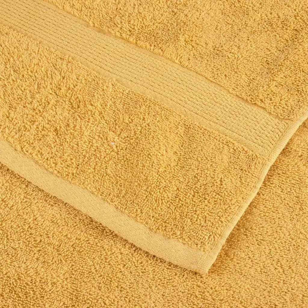 vidaXL Asciugamano per Ospiti SOLUND 4 pcs Oro 15 x 21 cm 550 gsm - Image 5 of 6