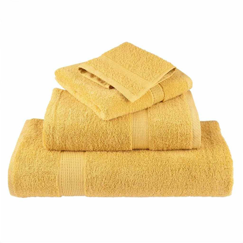 vidaXL Asciugamano per Ospiti SOLUND 4 pcs Oro 15 x 21 cm 550 gsm - Image 3 of 6