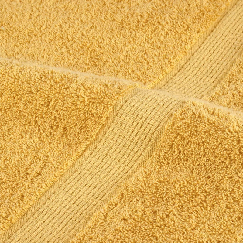 vidaXL Asciugamani da doccia premium SOLUND 4 pezzi Oro 70x140 cm 600 g/m² - Image 4 of 5